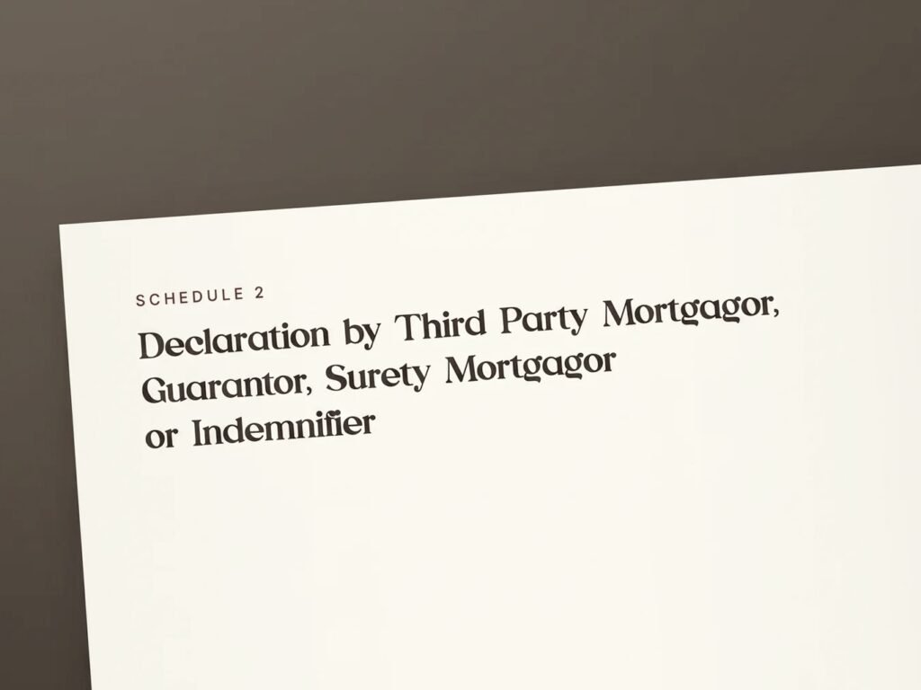 A guarantor declaration for independent legal advice
